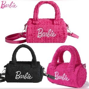 BARBIE PURSE! Tweed material COACH LIKE! BLACK